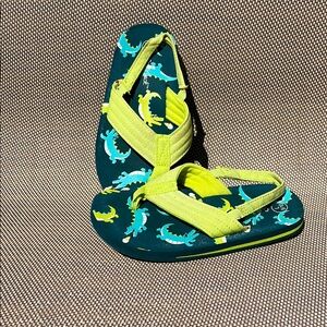 Cat & Jack Kids' Blue and Green Dinosaur Sandals